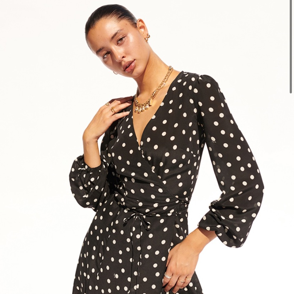 Realisation Par The Violette Black & White Polka Dot Dress 🖤